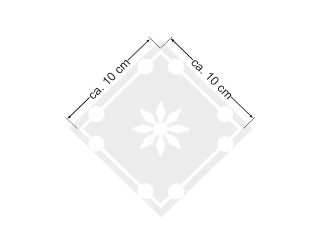 Sichtschutzdekor Musselinglas 10 cm