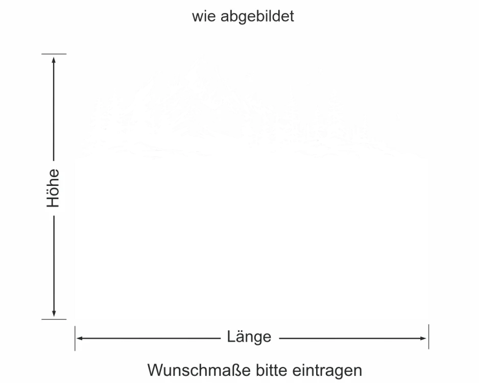 Sichtschutzfolie Bergpanorama - Ansicht wie abgebildet und Farbauswahl