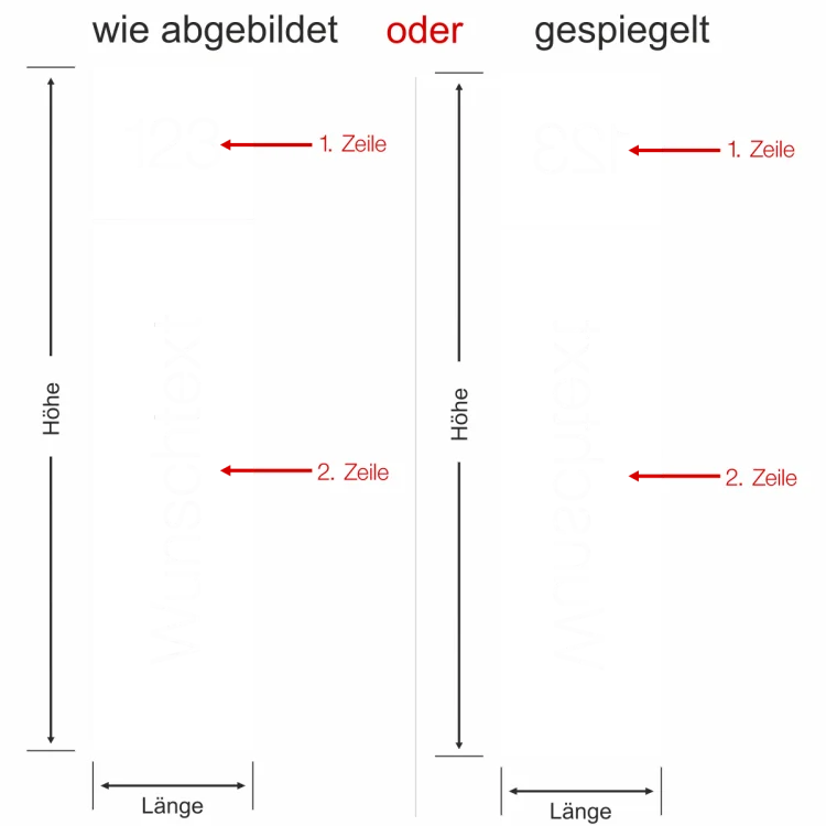 Sichtschutzfolie Eingangstür - Ansicht Farbauswahl