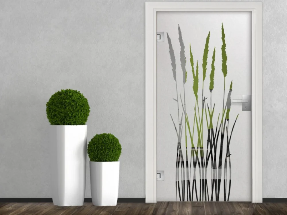Sichtschutzfolie Glastür Sommergras