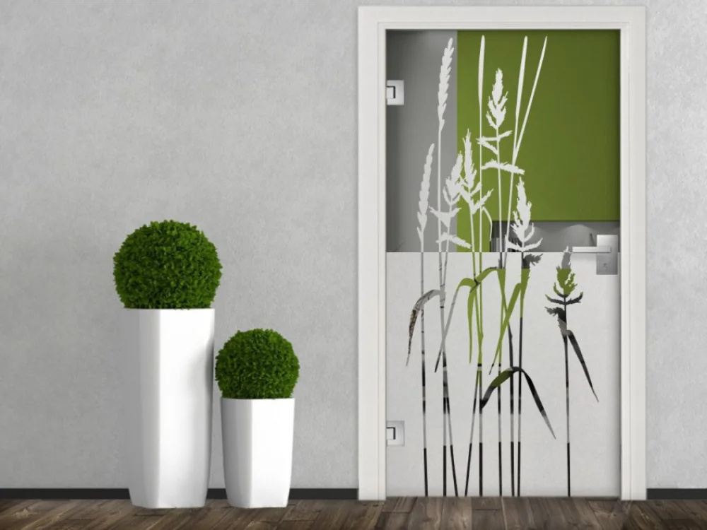 Sichtschutzfolie Glastür Wildgras