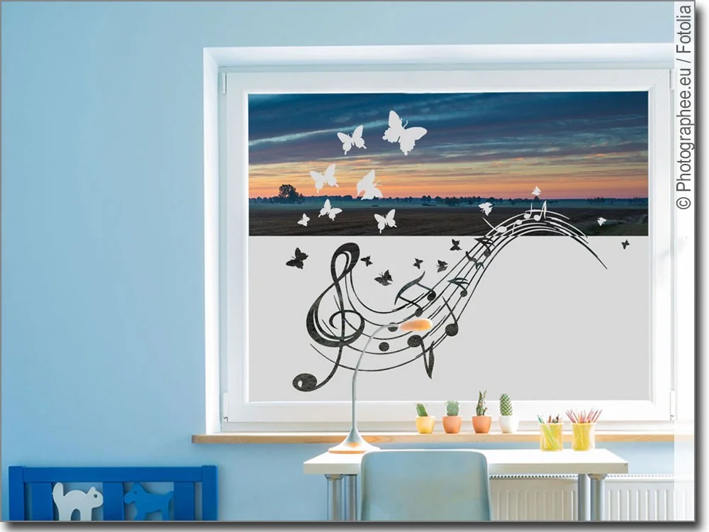 Sichtschutzfolie Musik für Glasflächen