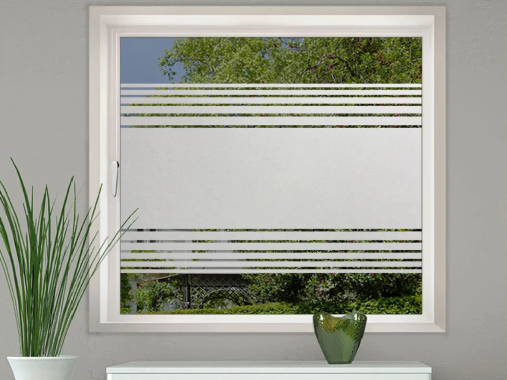 Fensterfolie mit Streifen