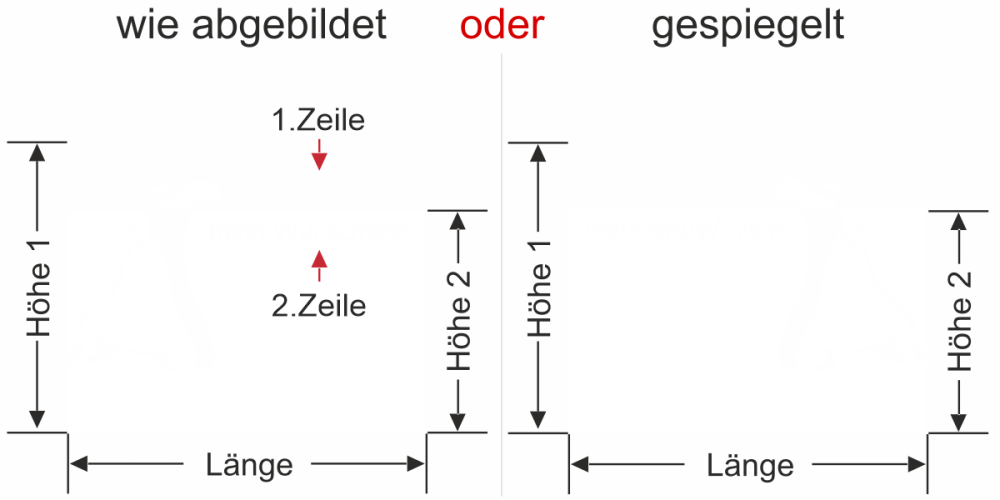 Sichtschutzfolie mit Wunschtext für Tanzschule- Ansicht Ausrichtung mit Farbauswahl Vorschlag 2