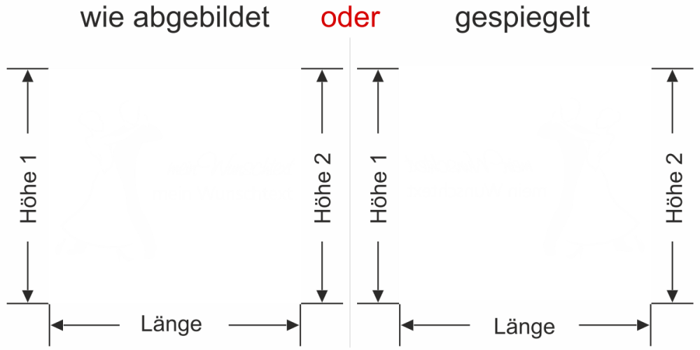 Sichtschutzfolie mit Wunschtext für Tanzschule- Ansicht Ausrichtung mit Farbauswahl Vorschlag 2