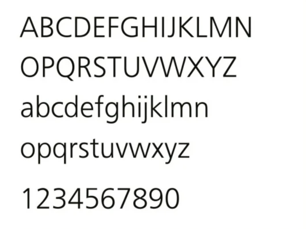 Sichtschutzfolie mit Wunschtext für Tanzschule - Ansicht Alphabet 1.Zeile