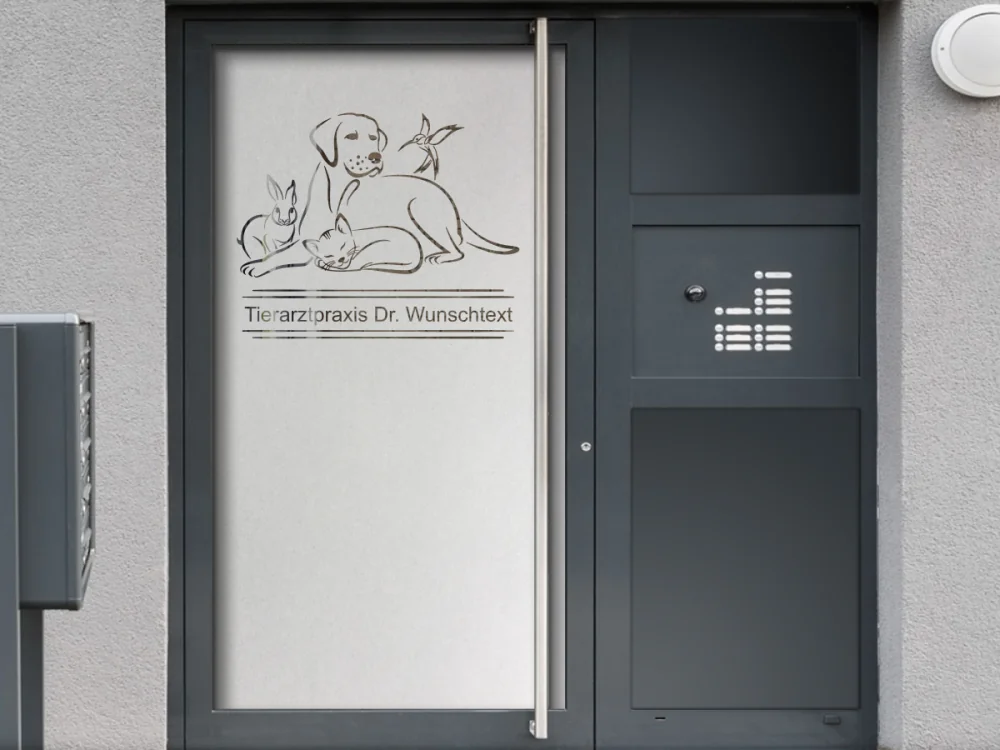 Sichtschutzfolie für die Tierarztpraxis