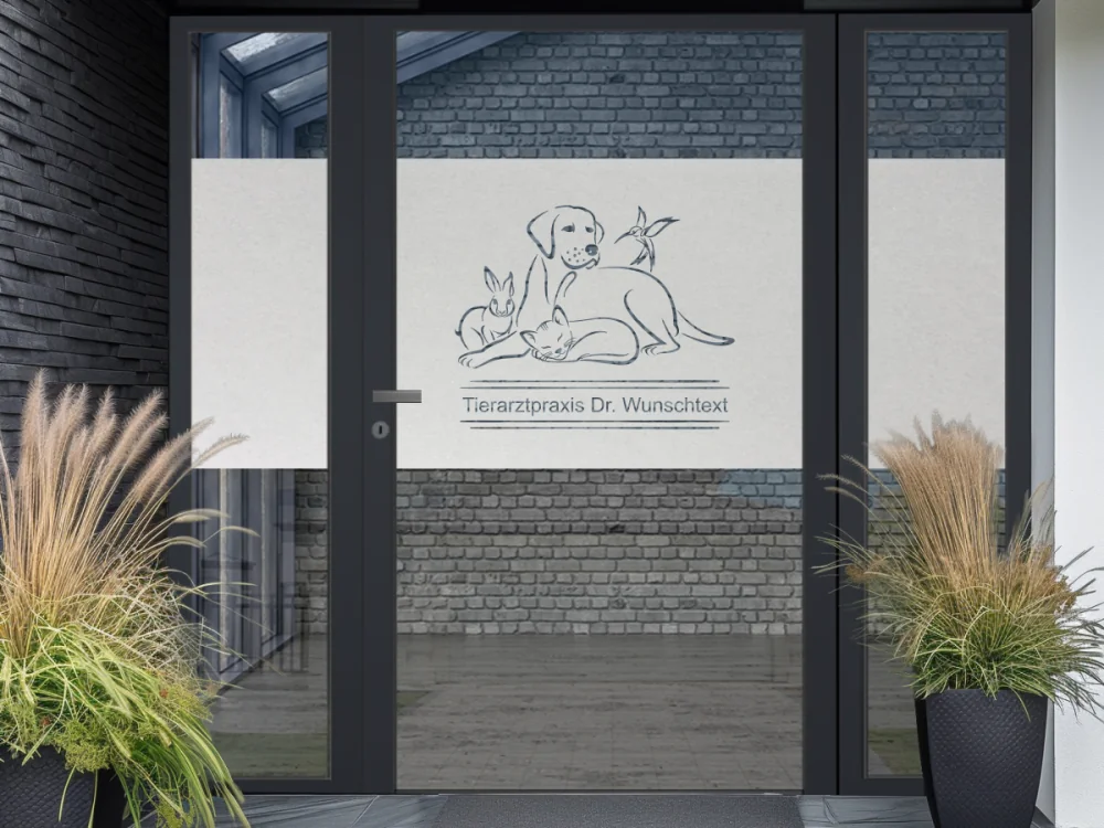 Sichtschutzfolie für die Tierarztpraxis