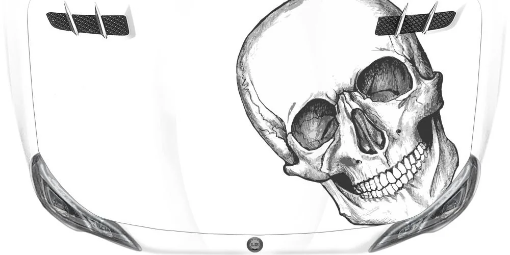 Autoaufkleber Totenkopf Skull Aufkleber Motorhaube
