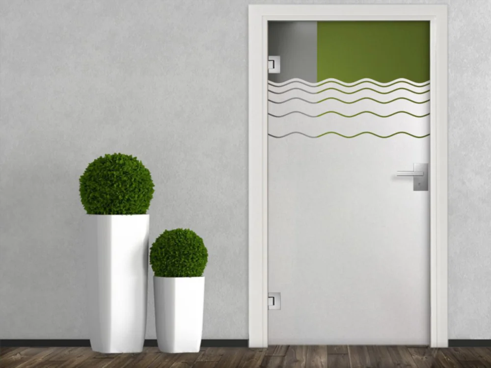 Tür Sichtschutzfolie Wellen