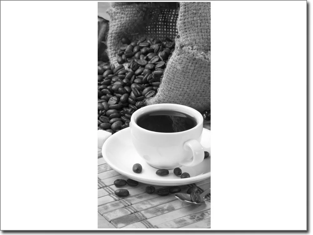 Türsticker als Klebefolie mit Kaffeemotiv