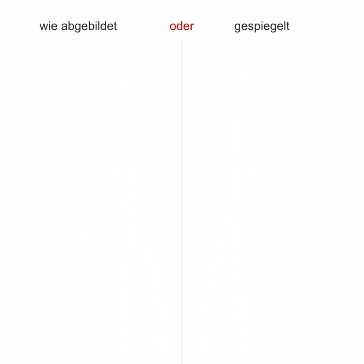 Wandtattoo mit Bambus Pflanze - Ansicht Ausrichtung und Farbauswahl Wandtattoo mit Bambus Pflanze - Ansicht Ausrichtung und Farbauswahl