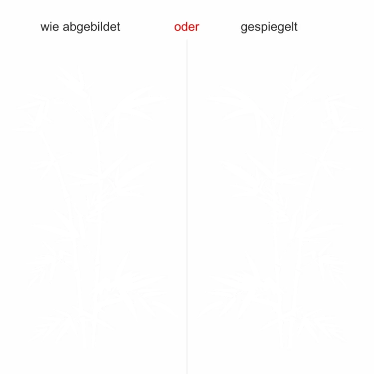 Wandtattoo mit Bambusstrauch - Ansicht Ausrichtung und Farbauswahl