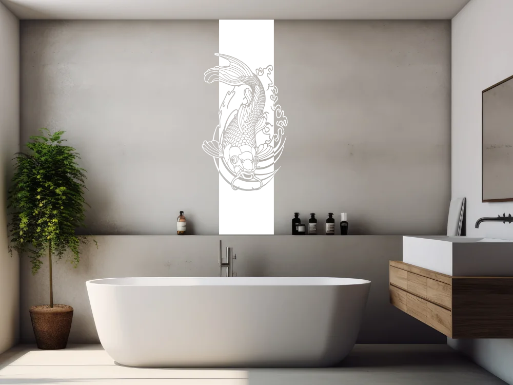 Wandaufkleber Banner Koi