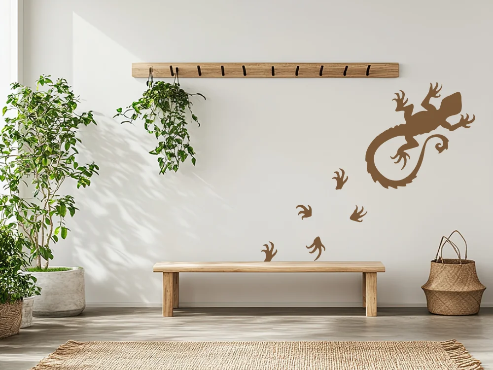 Wandtattoo mit Echse