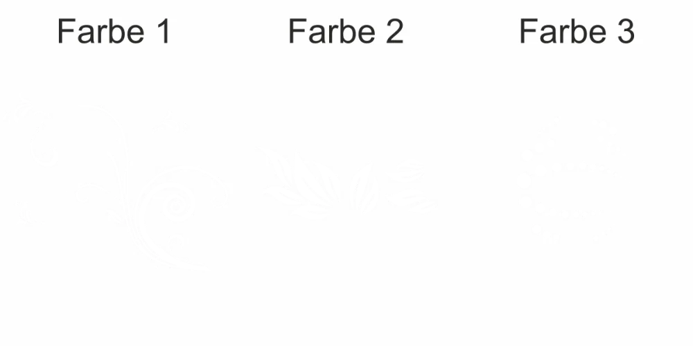 Farbiges Wandtattoo Flower Ornament - Ansicht Farbauswahl