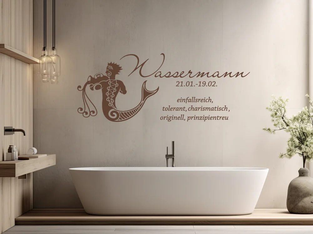 Wandtattoo mit Tierkreiszeichen Wassermann