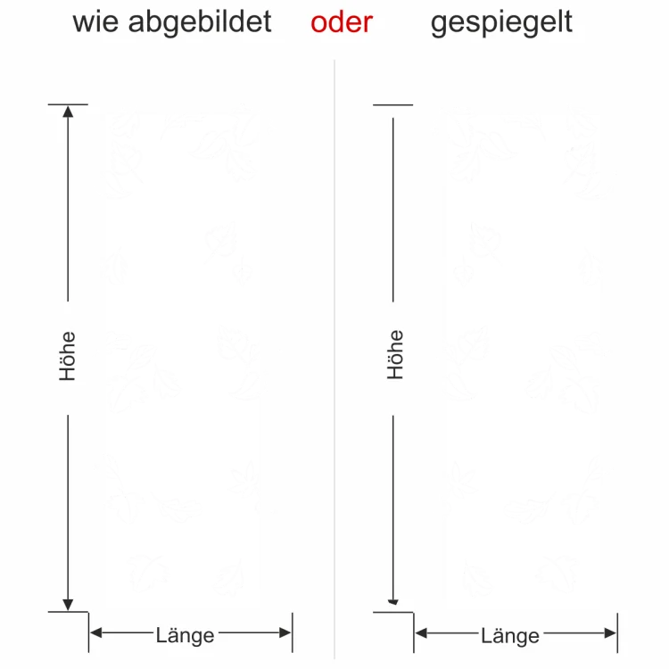 Wandbanner mit Herbstwind Motiv - Ansicht Ausrichtung mit Farbauswahl
