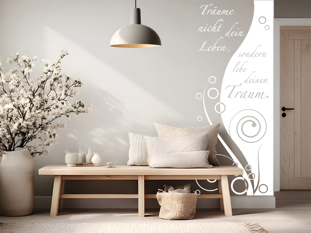 Wandbanner Lebe deinen Traum