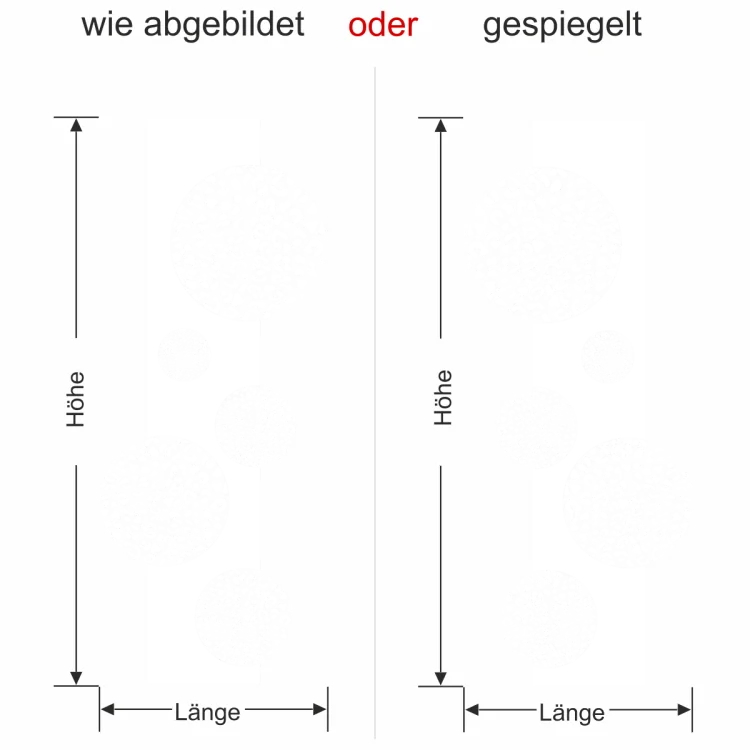 Kreise mit Leopardenmuster als Wandbanner - Ansicht Ausrichtung mit Farbauswahl