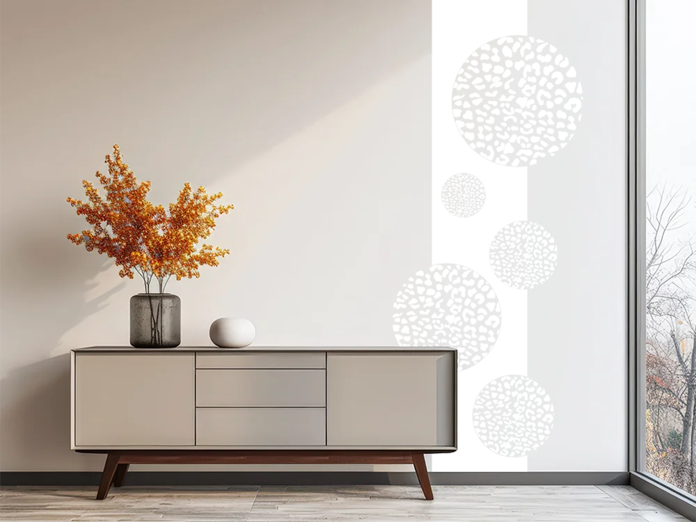 Wandbanner Leoparden Kreise