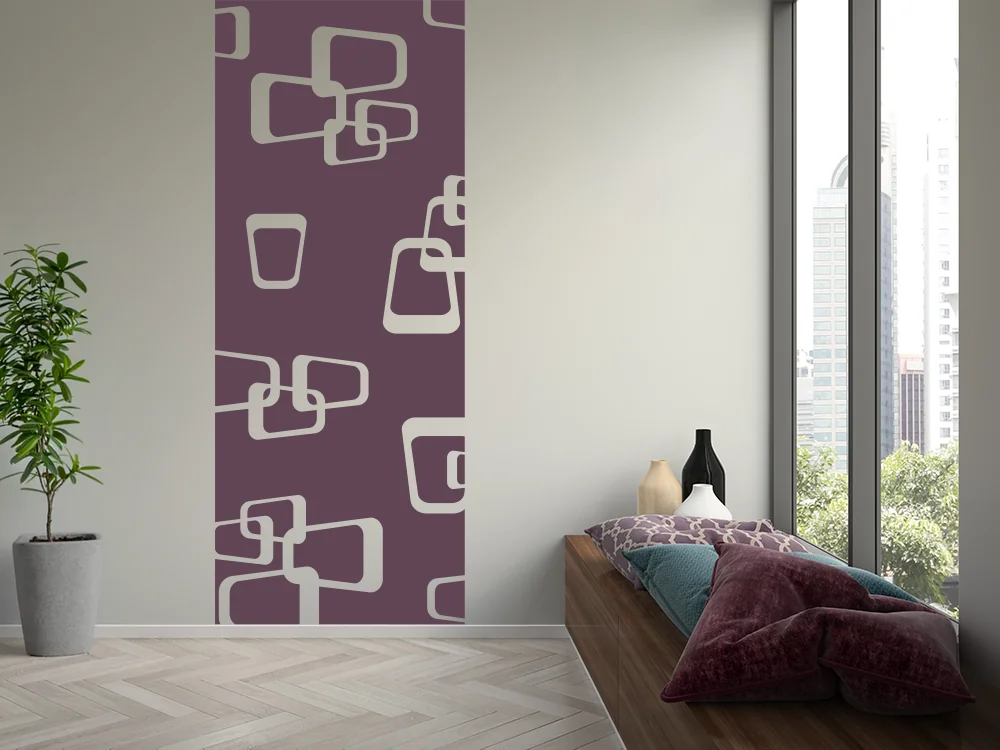 Wandbanner mit Retromuster