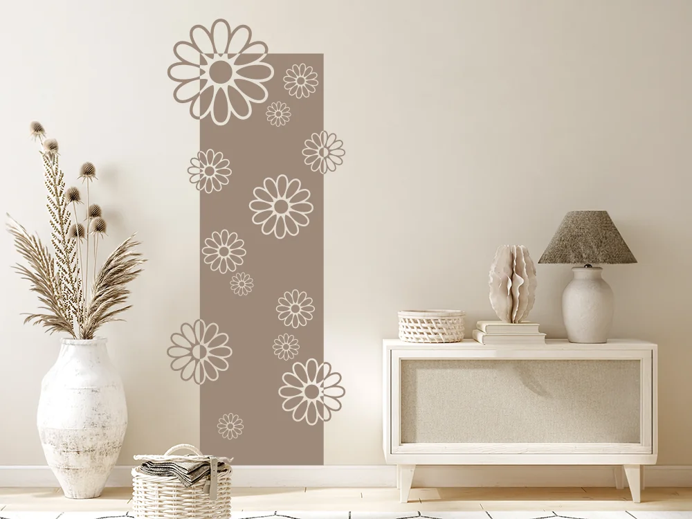 Wandbanner mit Sommer Blumen