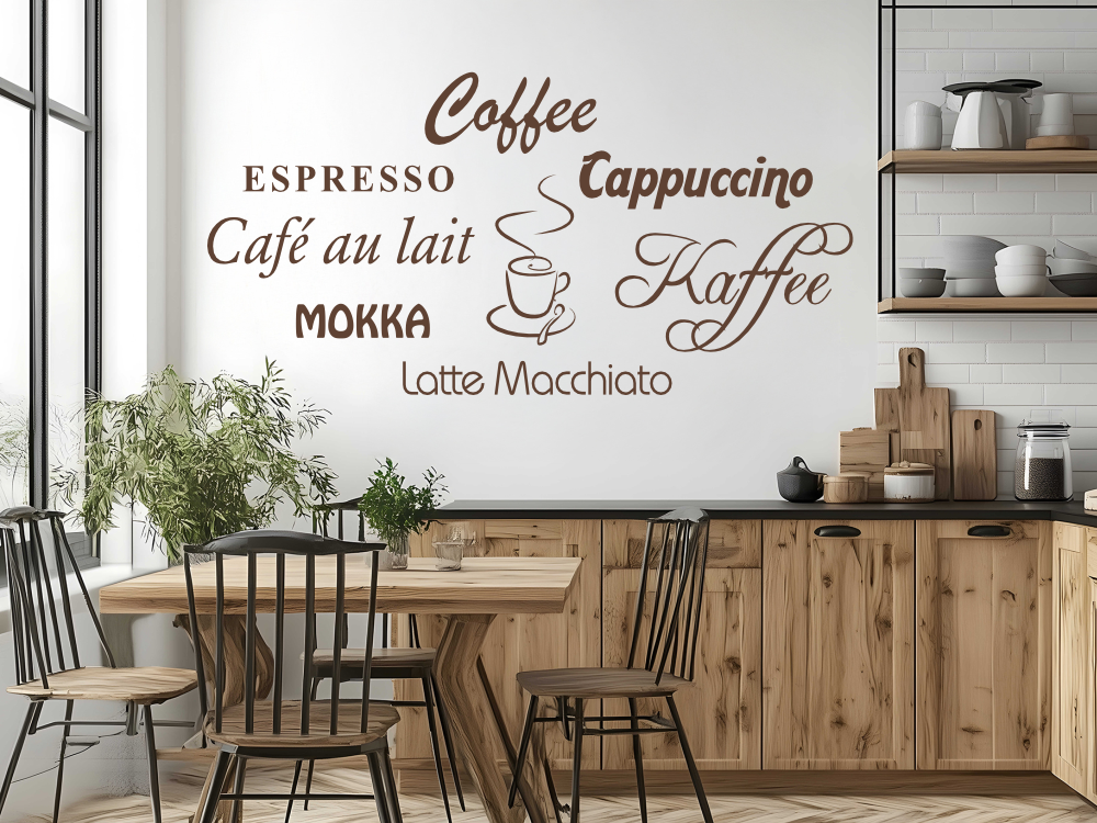 Wandschrift Kaffee