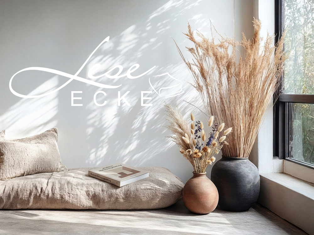Wandschrift Lese Ecke über Sofa