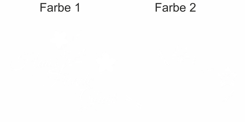 Wandtattoo In ein Haus, in dem die Freude lebt - Ansicht Farbauswahl