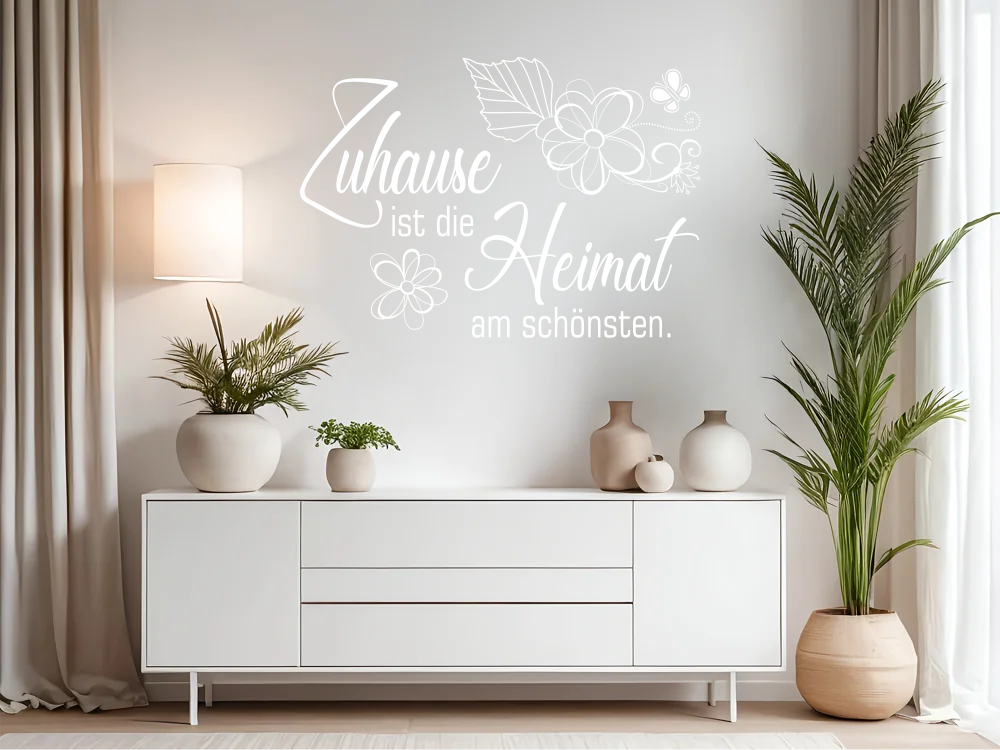 Wandspruch Zuhause ist die Heimat