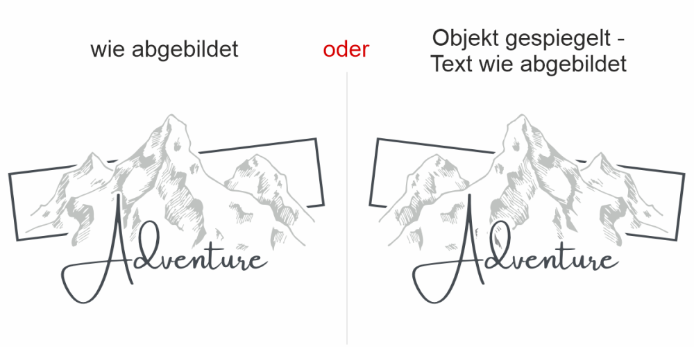 Wandtattoo Adventure Mountains - Ansicht Ausrichtung