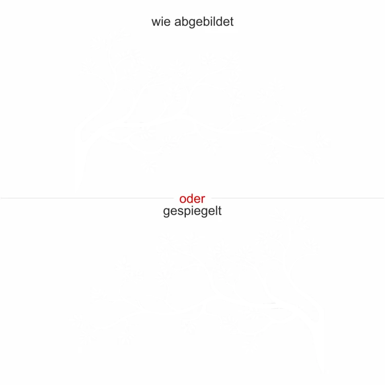 Ast als Wandaufkleber - Ansicht Ausrichtung und Farbauswahl