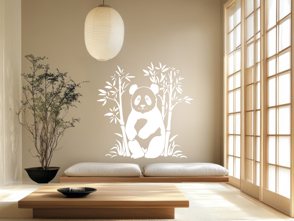 Wandtattoo Bambus mit Pandabär - Ansicht Farbauswahl