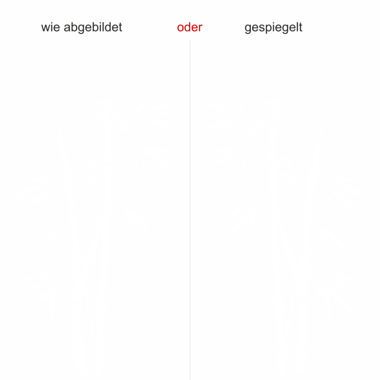 Wandtattoo Bambuspflanze - Ansicht Ausrichtung mit Farbauswahl