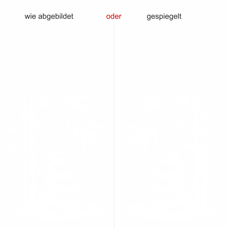 Wandtattoo Bambusstängel mit Zen Steinen - Ansicht Ausrichtung mit Farbauswahl Wandtattoo Bambusstängel mit Zen Steinen - Ansicht Ausrichtung mit Farbauswahl