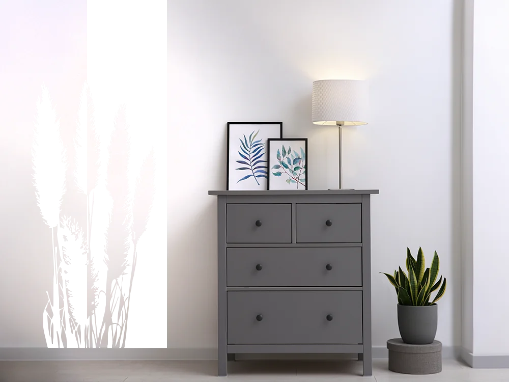 Wandtattoo Banner Pampasgras