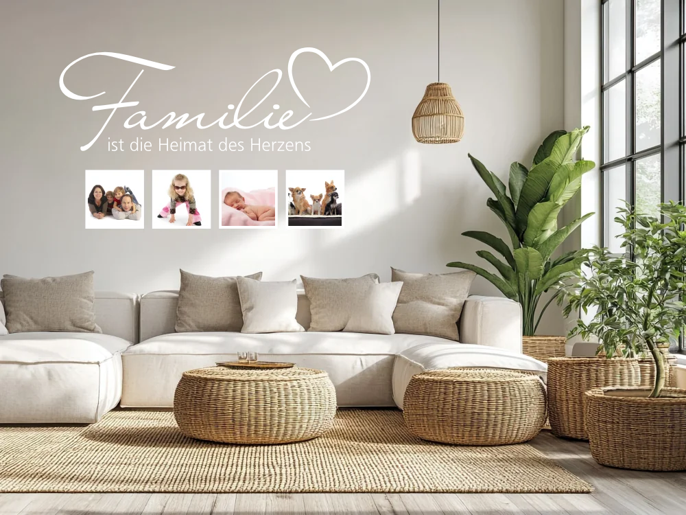 Wandtattoo Bilderrahmen Familie