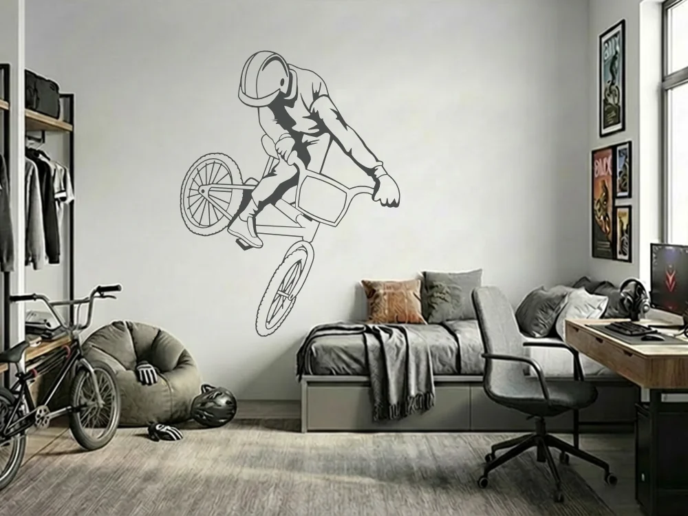 Wandtattoo mit BMX Motiv