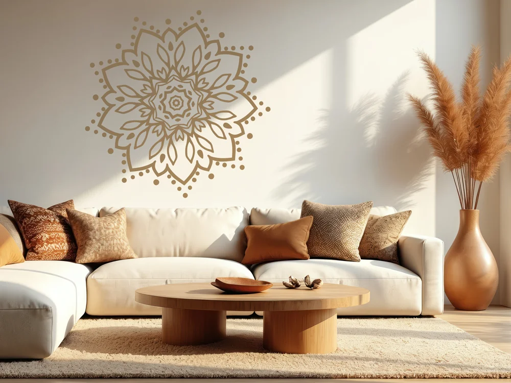 Wandtattoo mit dekorativem Mandala