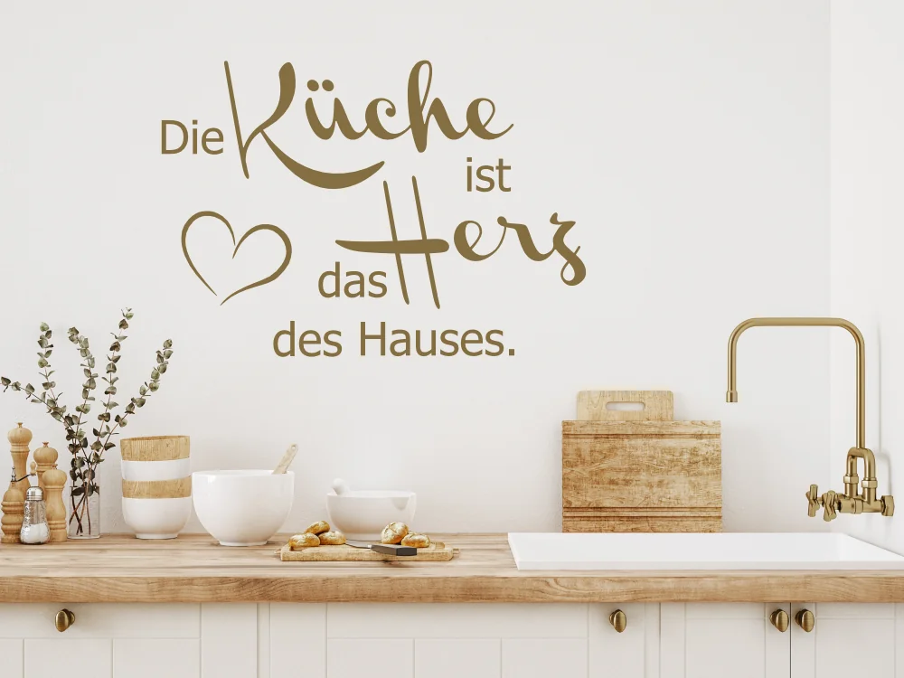 Wandtattoo Die Küche ist das Herz des Hauses