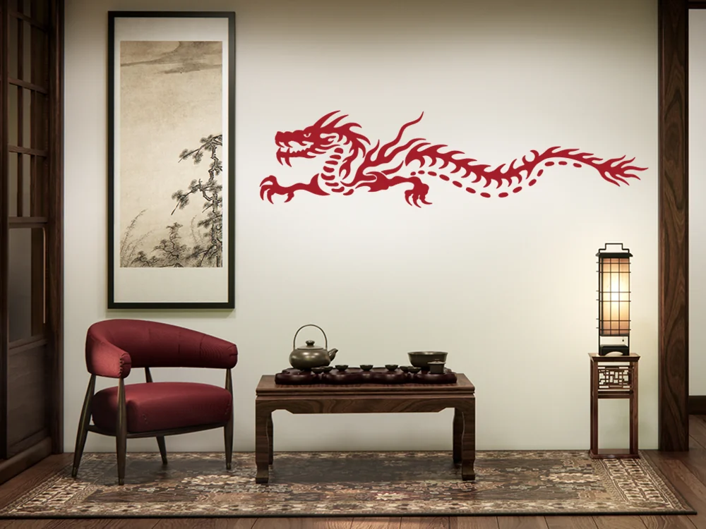 Wandtattoo mit tollem Drachen