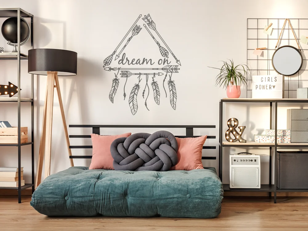 Wandaufkleber Dream on für das Schlafzimmer