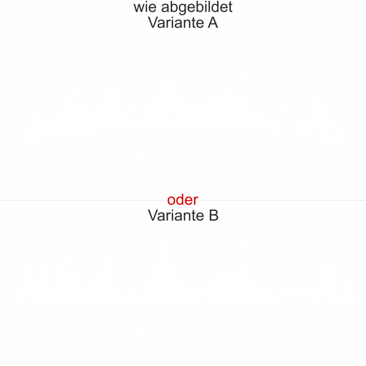 Wandtattoo mit Skyline von Dresden - Ansicht Ausrichtung mit Farbauswahl und Variante Wandtattoo mit Skyline von Dresden - Ansicht Ausrichtung mit Farbauswahl und Variante