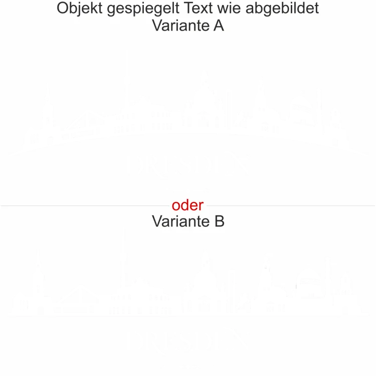 Wandtattoo mit Skyline von Dresden - Ansicht Ausrichtung mit Farbauswahl und Variante - Ansicht Ausrichtung mit Farbauswahl und Variante Wandtattoo mit Skyline von Dresden - Ansicht Ausrichtung mit Farbauswahl und Variante - Ansicht Ausrichtung mit Farbauswahl und Variante