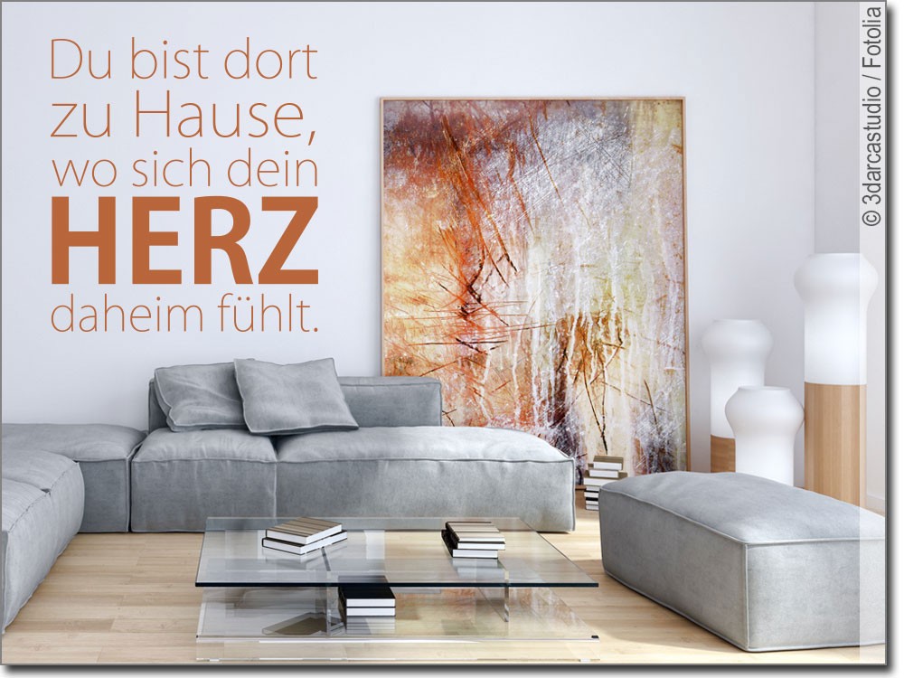 Wandspruch Du bist dort zu Hause I Reizendes Wandtattoo