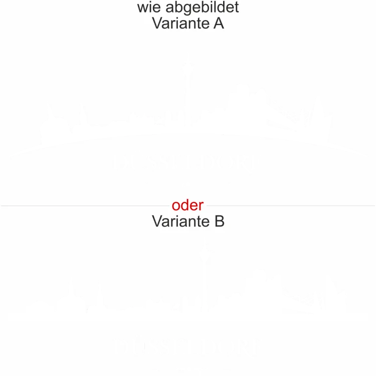 Wandtattoo mit Skyline von Düsseldorf - Ansicht Ausrichtung mit Farbauswahl und Variante Wandtattoo mit Skyline von Düsseldorf - Ansicht Ausrichtung mit Farbauswahl und Variante