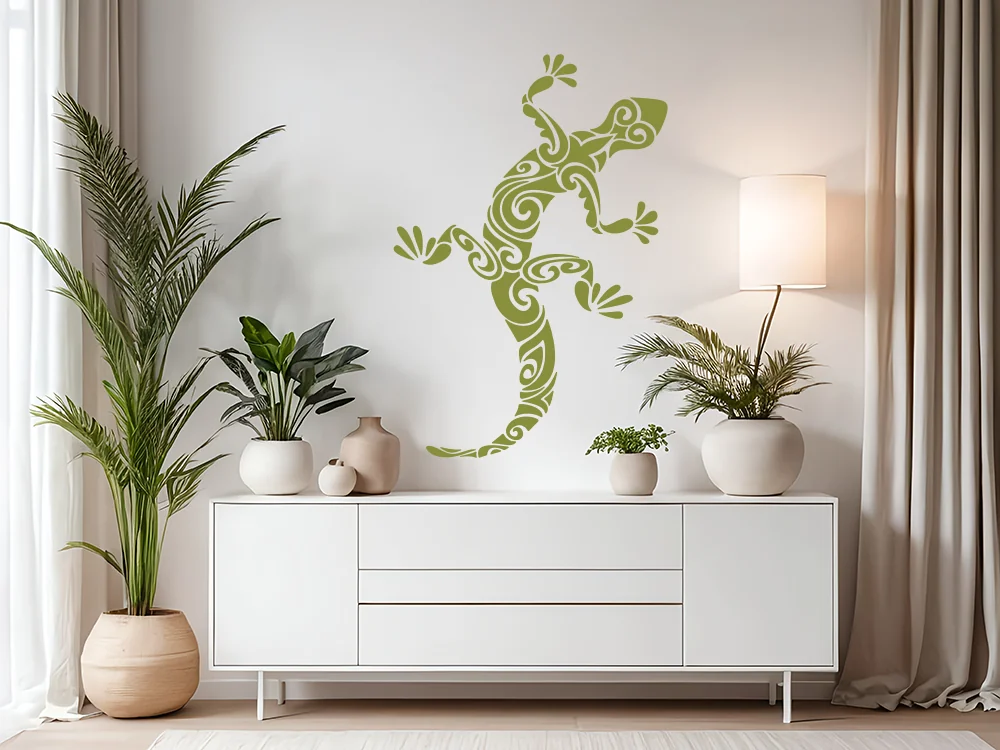 Wandtattoo mit Eidechse