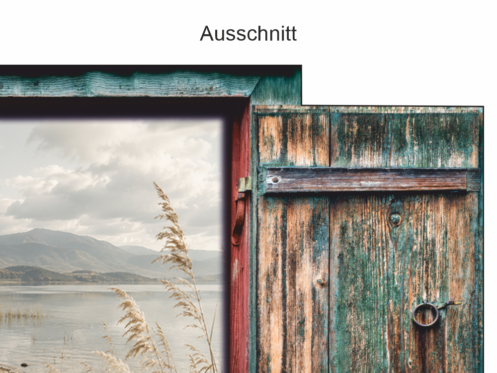 Wandtattoo Eigenes Foto Fensterladen - Ansicht Ausschnitt