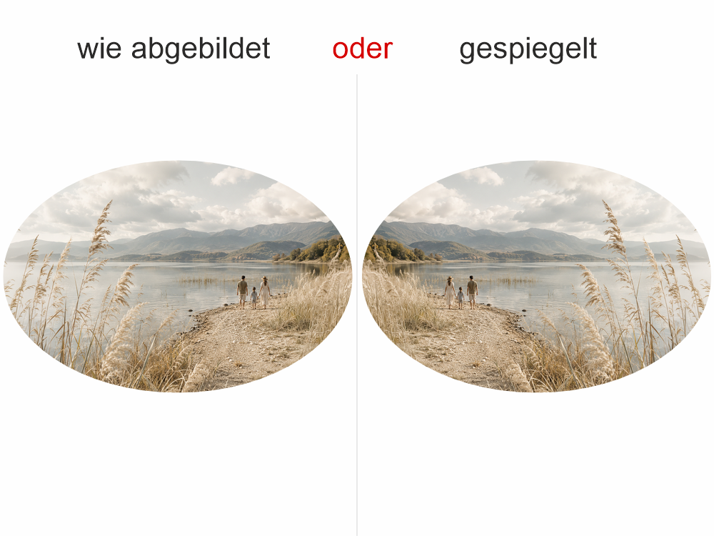 Wandtattoo Eigenes Foto Rund - Ansicht Ausrichtung